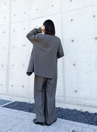 センタープレスタックワイドスラックス【by SON】