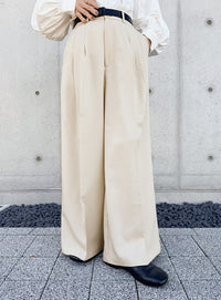 センタープレスタックワイドスラックス【by SON】