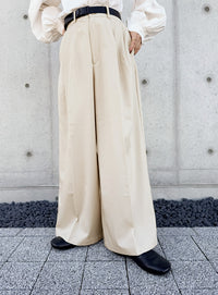 センタープレスタックワイドスラックス【by SON】