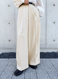 センタープレスタックワイドスラックス【by SON】