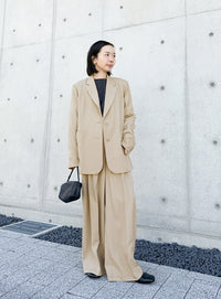 センタープレスタックワイドスラックス【by SON】