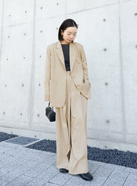 センタープレスタックワイドスラックス【by SON】