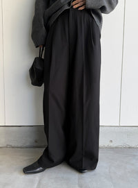 センタープレスタックワイドスラックス【by SON】