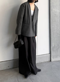 センタープレスタックワイドスラックス【by SON】