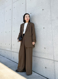 センタープレスタックワイドスラックス【by SON】