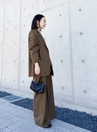 センタープレスタックワイドスラックス【by SON】