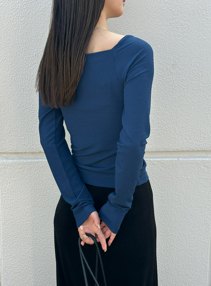 シアーリブオフショルダートップス【SALE】 – SELECT MOCA