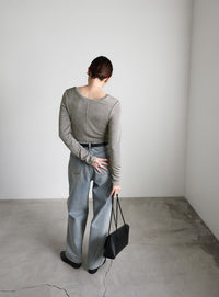 2WAYスリットシャイニートップス【SALE】