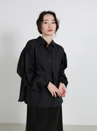 【Et】Gathered Volume Sleeve Shirt