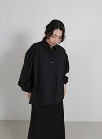 【Et】Gathered Volume Sleeve Shirt