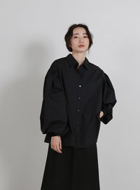 【Et】Gathered Volume Sleeve Shirt