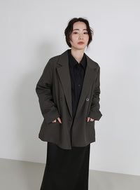 【Et】Gathered Volume Sleeve Shirt