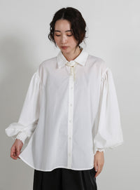 【Et】Gathered Volume Sleeve Shirt