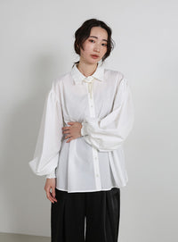 【Et】Gathered Volume Sleeve Shirt