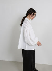 【Et】Gathered Volume Sleeve Shirt