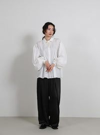 【Et】Gathered Volume Sleeve Shirt
