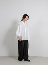 【Et】Gathered Volume Sleeve Shirt