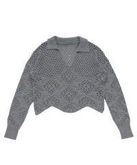 透かし編みスキッパーニット