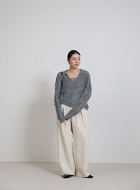 透かし編みスキッパーニット