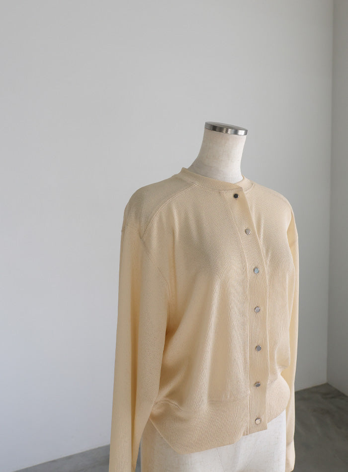 リエルリシェ　シアーカーディガン&タンクトップ新品未使用 シアーニットカーディガン（アイボリー）