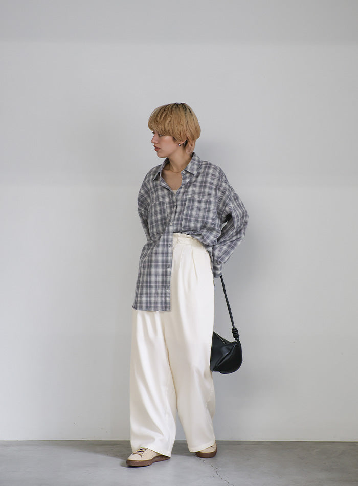 サイドベルトボタンワイドパンツ【SALE】 – SELECT MOCA