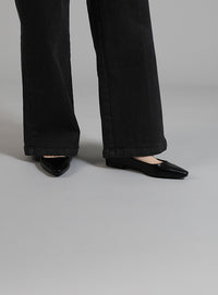 【Et】Semi-Flared Denim Pants