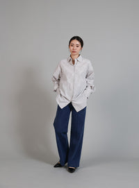 【Et】Semi-Flared Denim Pants