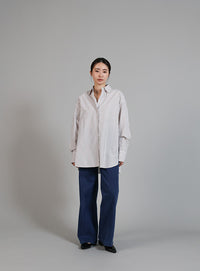 【Et】Semi-Flared Denim Pants