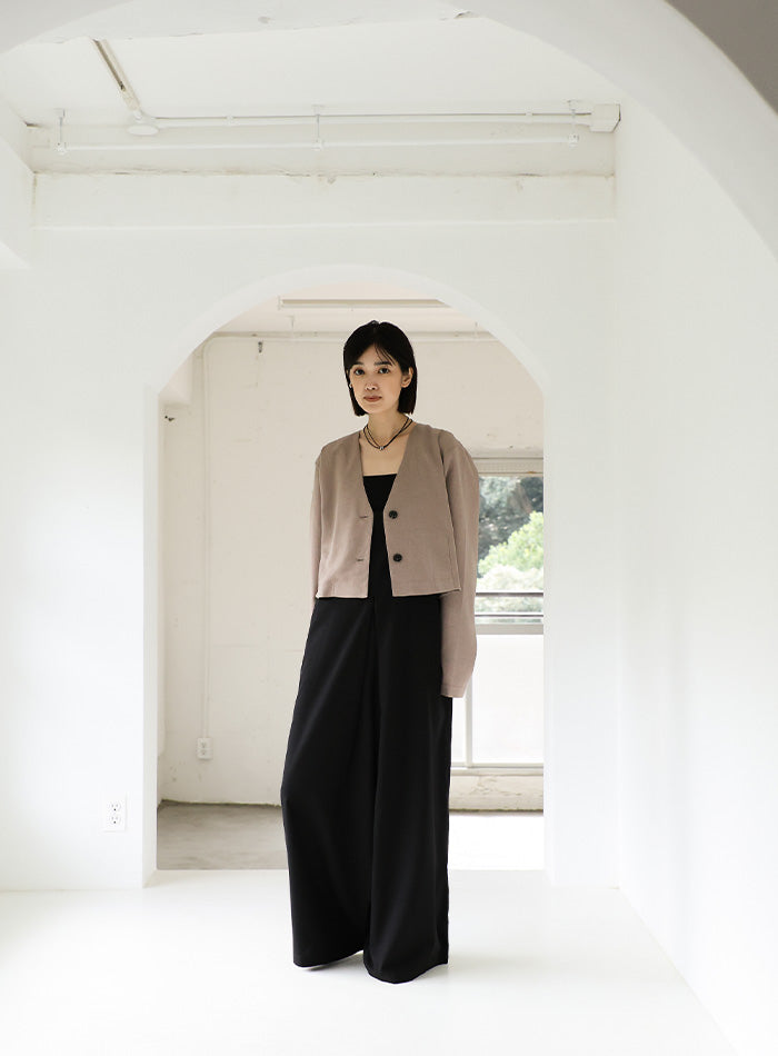 Et】Tucked Wide Overalls – SELECT MOCA