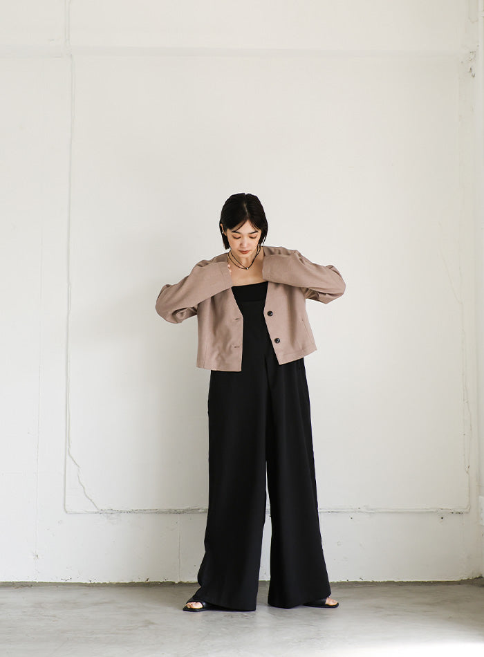 Et】Tucked Wide Overalls – SELECT MOCA