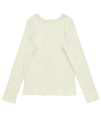 2WAYボタンデザインリブトップス