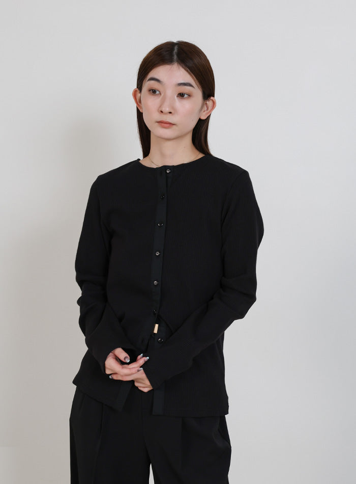 2WAYボタンデザインリブトップス – SELECT MOCA 2WAYボタンデザインリブトップス – SELECT MOCA
