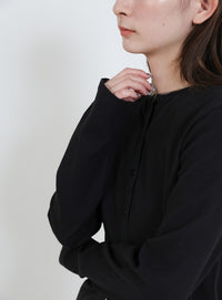 2WAYボタンデザインリブトップス