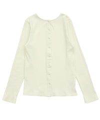 2WAYボタンデザインリブトップス