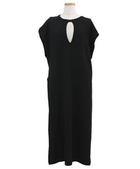 【Et】キーネックニットベストワンピース