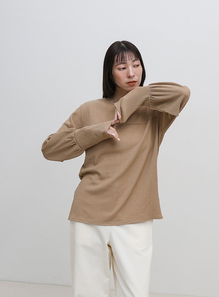 クラッシュジャガードロングカフストップス – SELECT MOCA