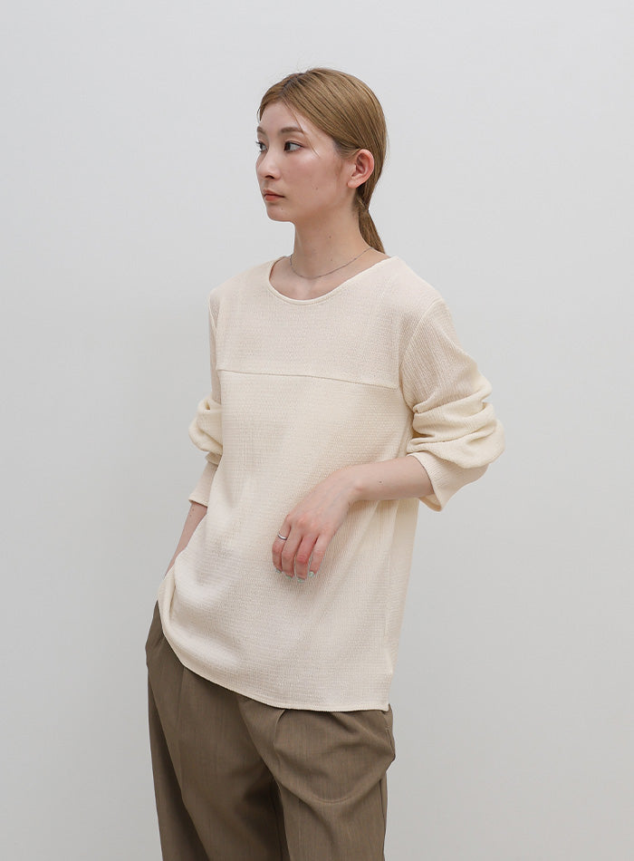 クラッシュジャガードロングカフストップス – SELECT MOCA