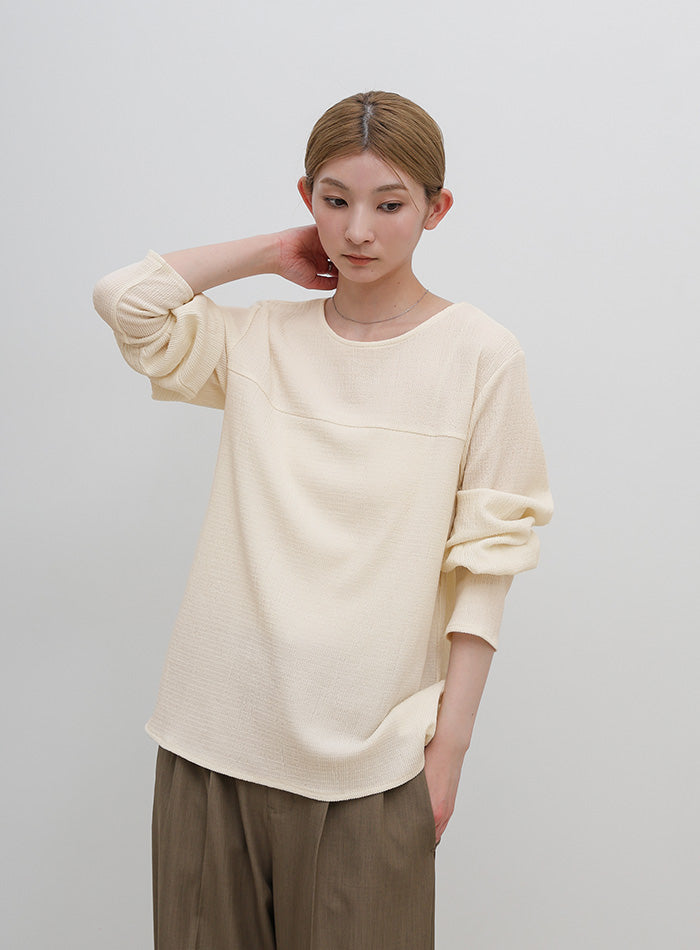 クラッシュジャガードロングカフストップス – SELECT MOCA