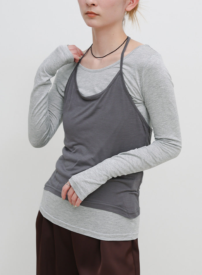 ホルターキャミレイヤードトップス – SELECT MOCA