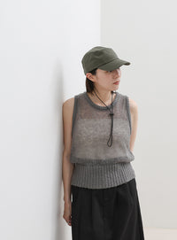 ストラップ付き撥水2WAYキャップ