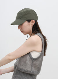 ストラップ付き撥水2WAYキャップ