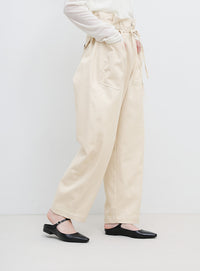 ウエスト紐ベルトパンツ