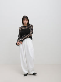 ショート丈メッシュニットトップス – SELECT MOCA