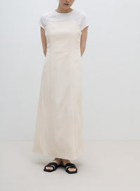 スクエアネックスリットキャミソールワンピース