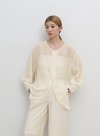 2WAYシフォンブラウス