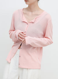 【UV CUT】クールタッチシアーカーディガン