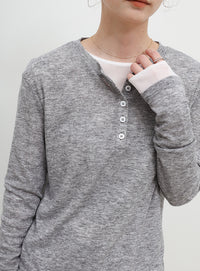 ヘンリーネックシアーロンT