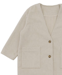 ノーカラーポケットデザインアウター