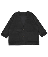 ノーカラーポケットデザインアウター