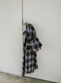 チェックロングシャツ